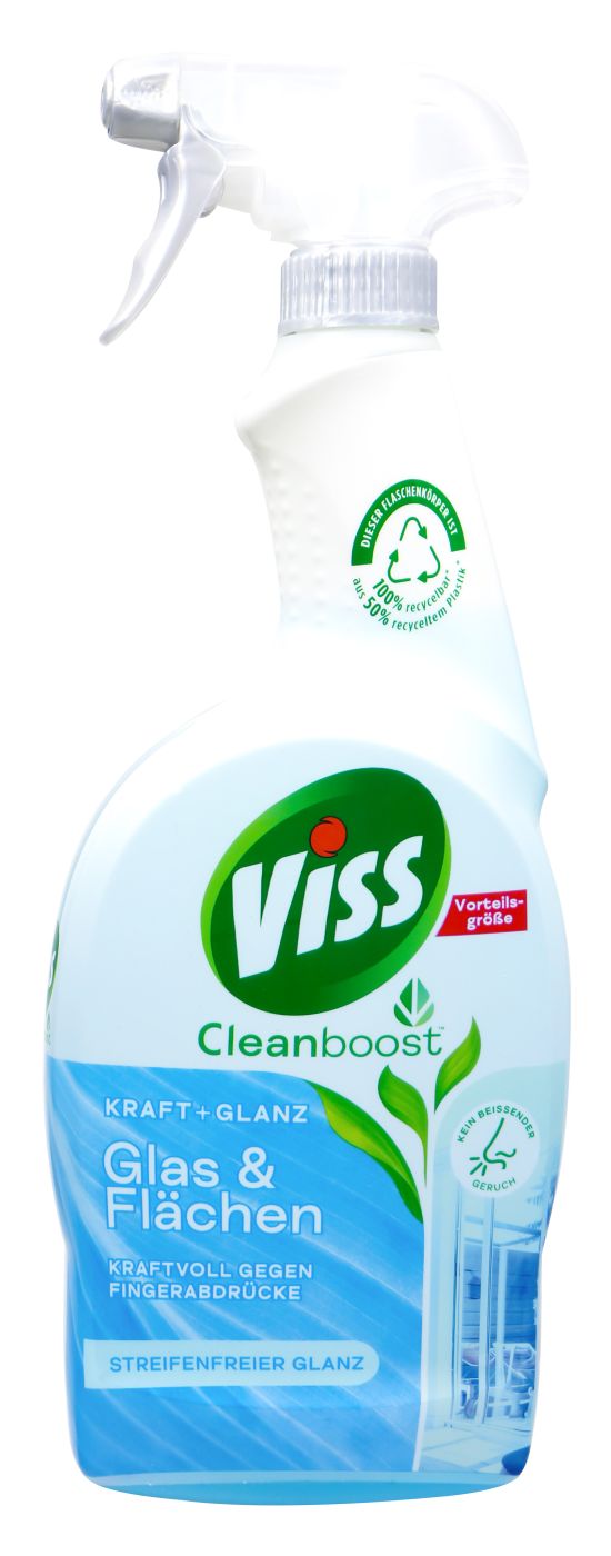 Viss Glas- und Flächen Kraft & Glanz Sprühflasche, 750 ml