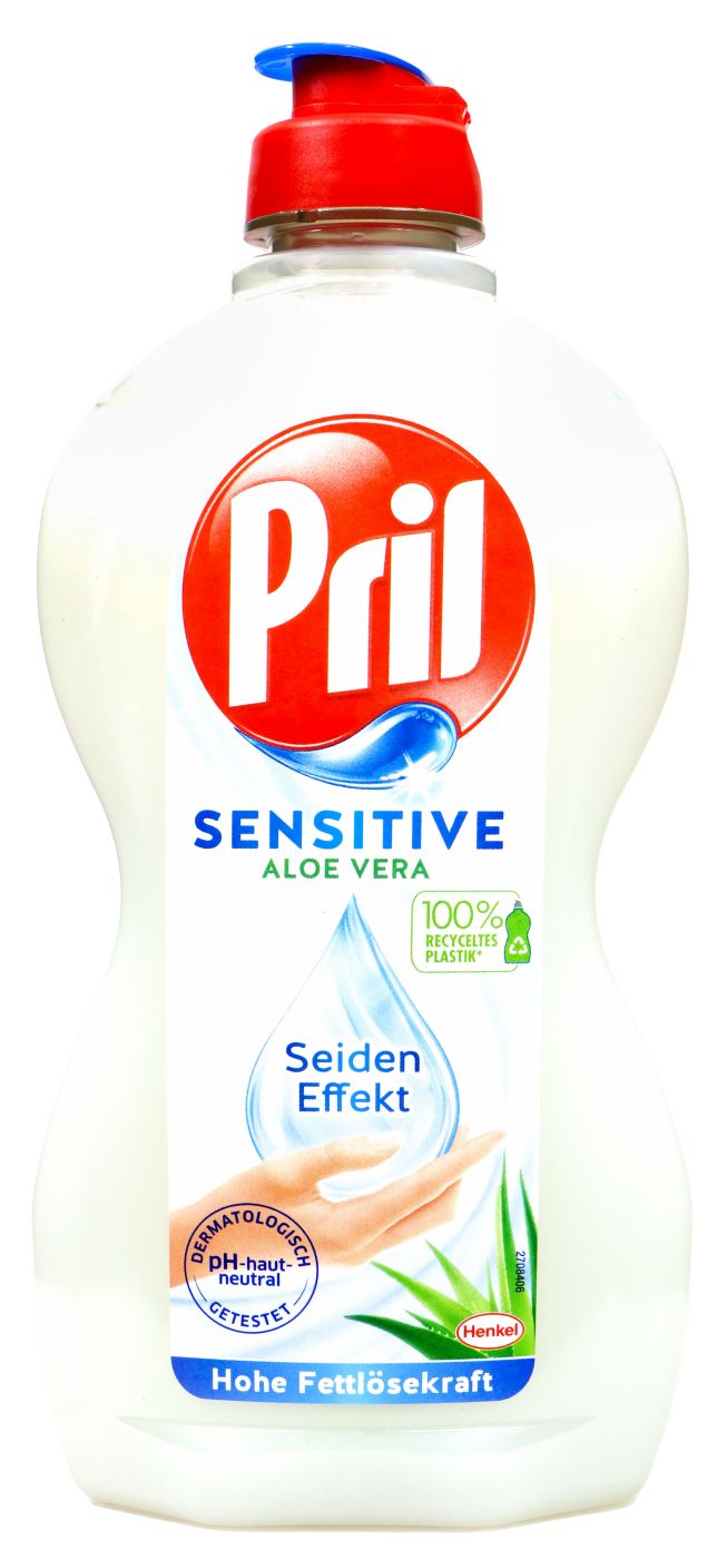 Pril Geschirrspülmittel Sensitiv Aloe Vera & Seideneffekt, 450 ml