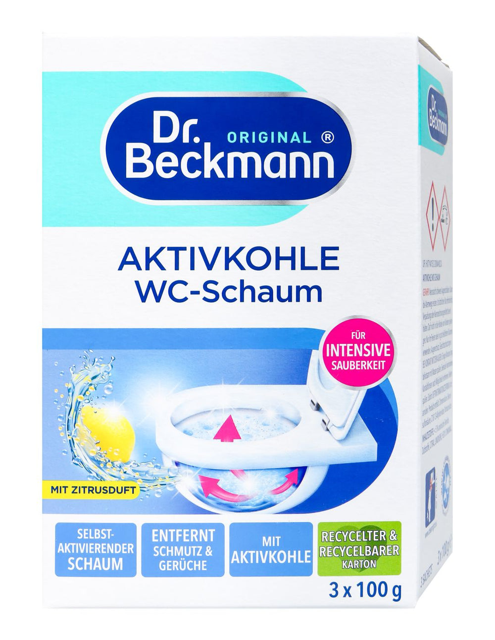 Dr. Beckmann Aktivkohle WC-Schaum, 300 g
