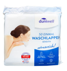 Duniwell Einmalwaschlappen Sensitive, 50 er