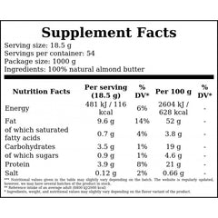 Almond Butter Natural - 1000g - Smooth