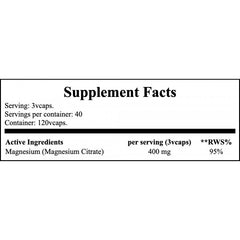 Magnesium Citrate - 120vcaps