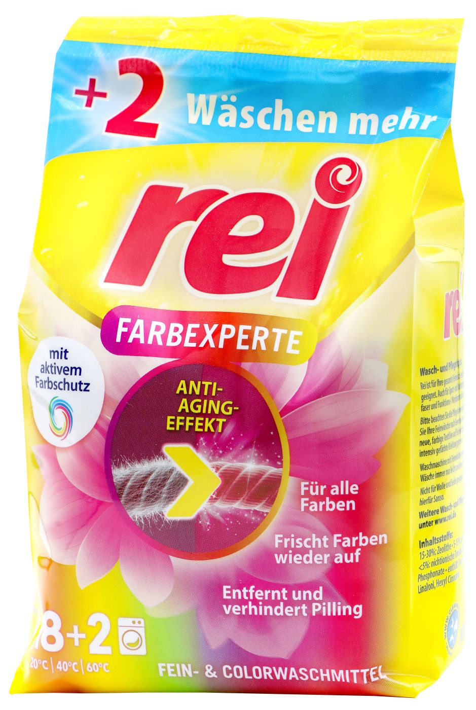 Rei Feinwaschmittel Pulver mit aktivem Farbschutz, 900 g