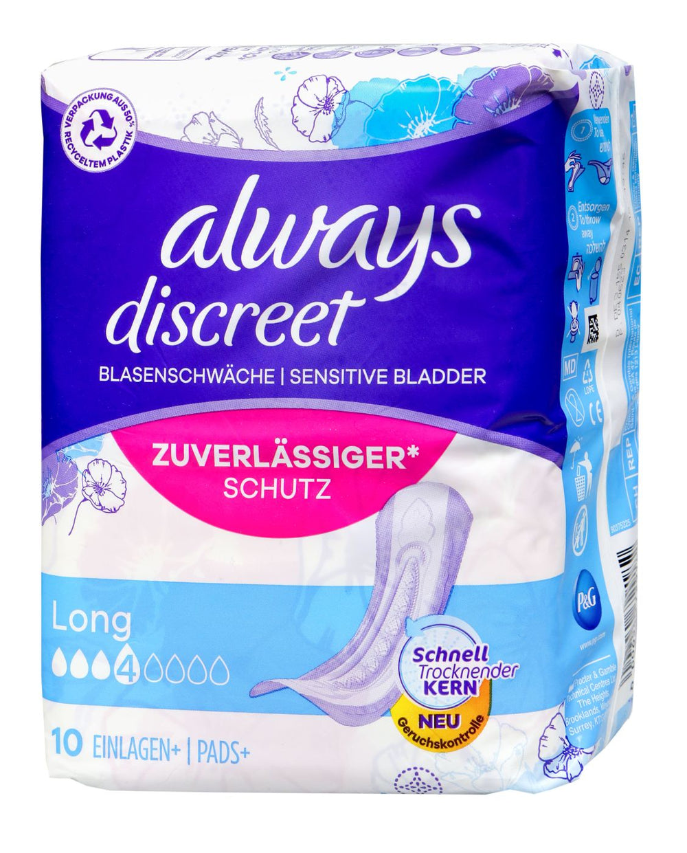 Always discreet Inkontinenz Einlagen long, 10 er