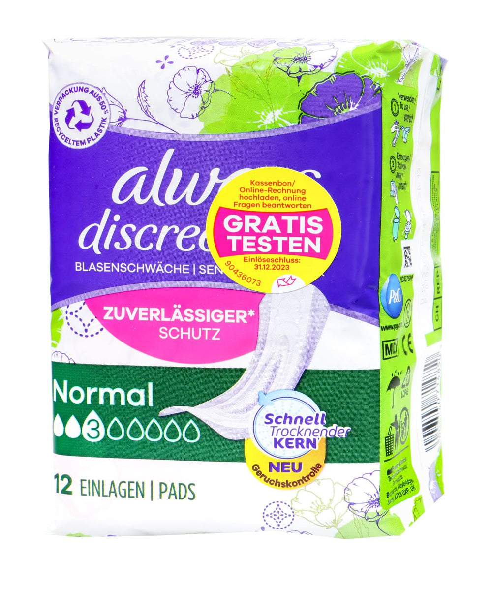 Always discreet Inkontinenz Einlagen normal, 12 er