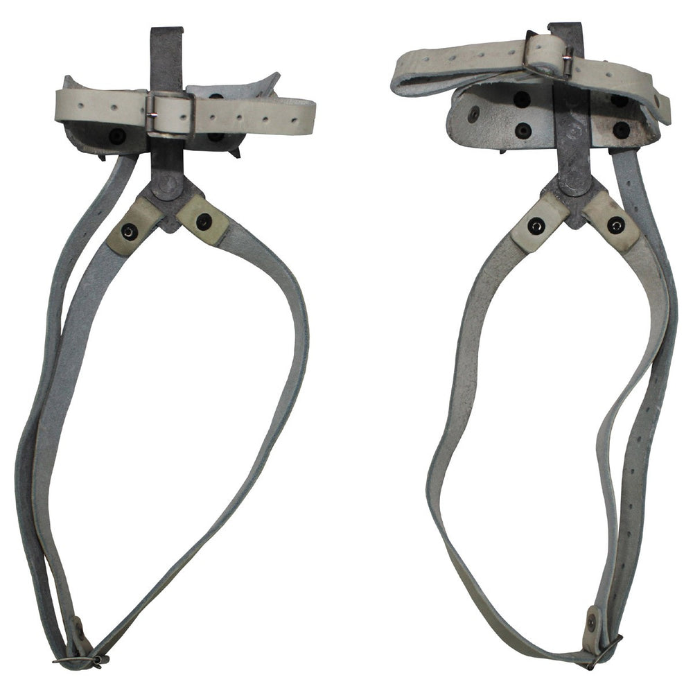 Brit. Steigeisen, Paar,Lederbänder, DEKO, gebr,