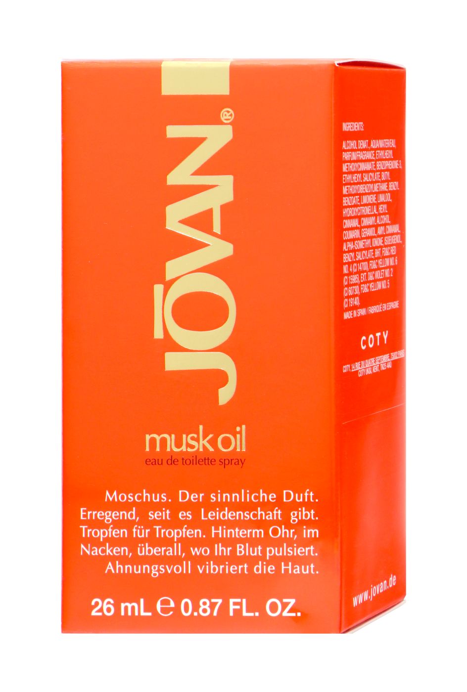 Jovan Musk Oil Woman Eau de Toilette Spray, 26 ml