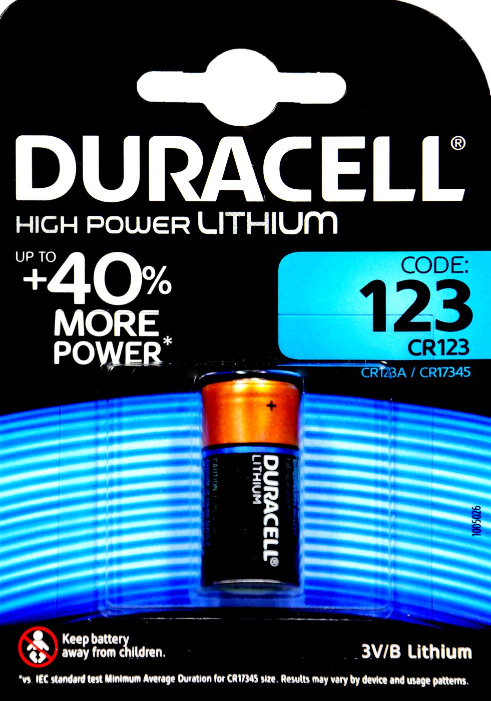 Duracell Ultra Photo DL 123, 3,0 V
