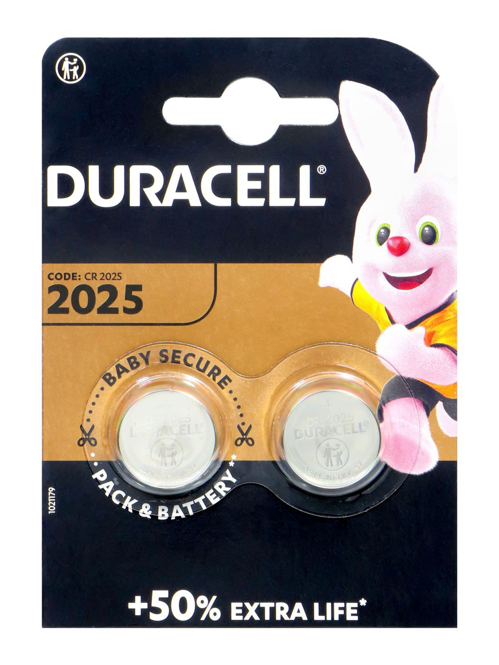 Duracell CR 2025 Doppelpack, 3,0 V