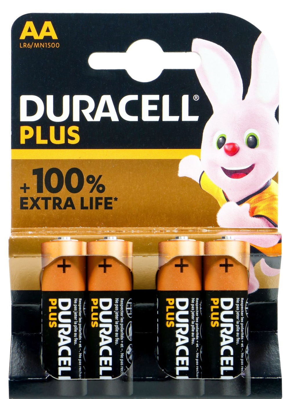 Duracell Plus Power AA Mignon NM 1500 Neu, 4 x 1,5 V