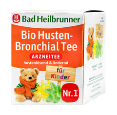 Bad Heilbrunner Bio Husten-& Bronchial Tee für Kinder, 8 Beutel