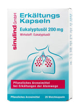 Sinulind Erkältungs-Kapseln Eukalyptusöl 200 mg, 20 er