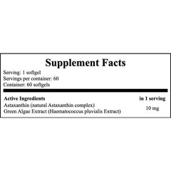 Astaxanthin 10mg - 60softgels