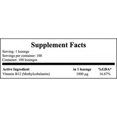 Methyl B-12 1000mcg - 100 lozenges