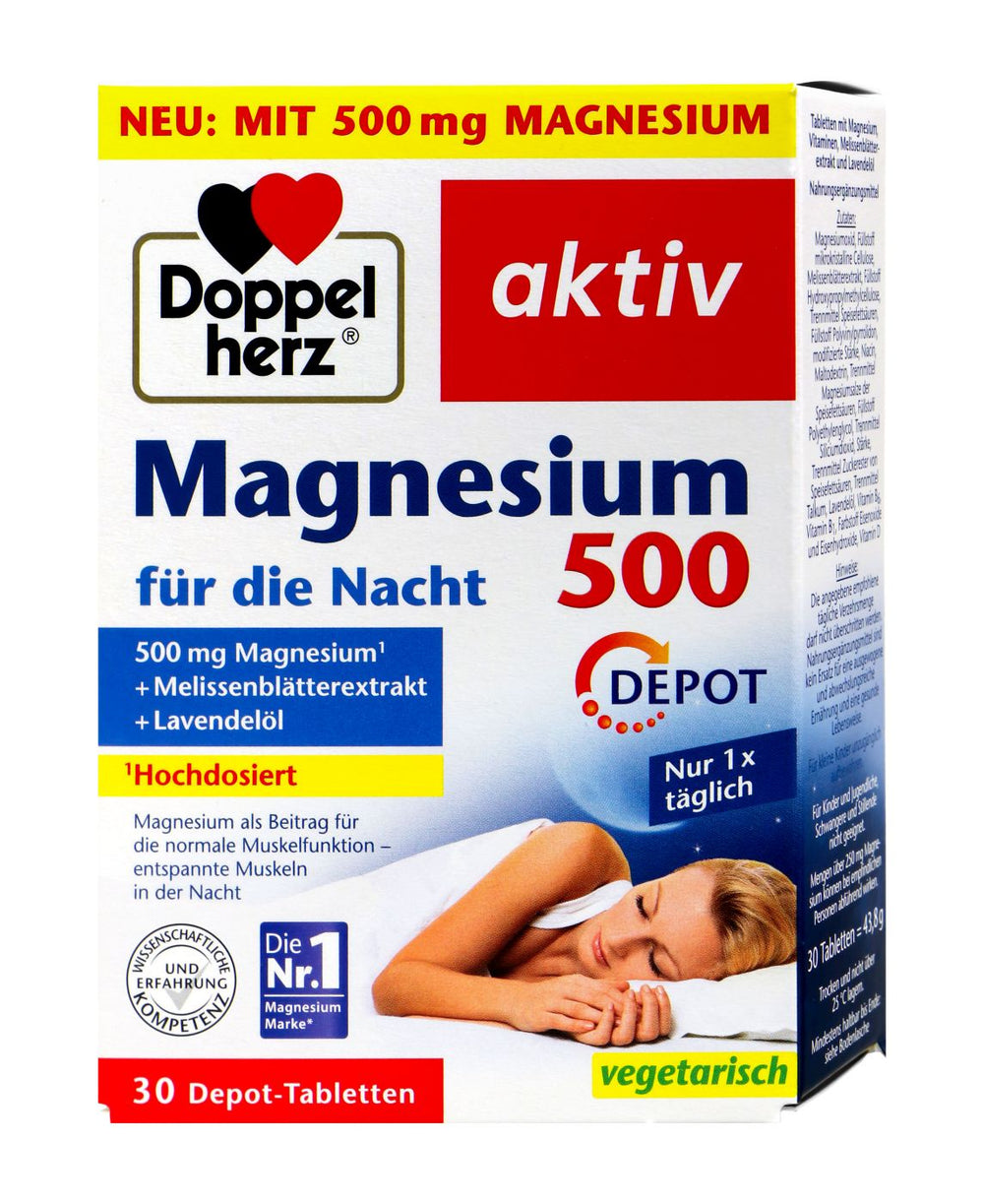Doppelherz Magnesium 500 für die Nacht, 30 er