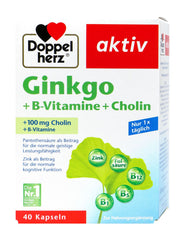 Doppelherz Ginkgo + B-Vitamine + Cholin, 40 er