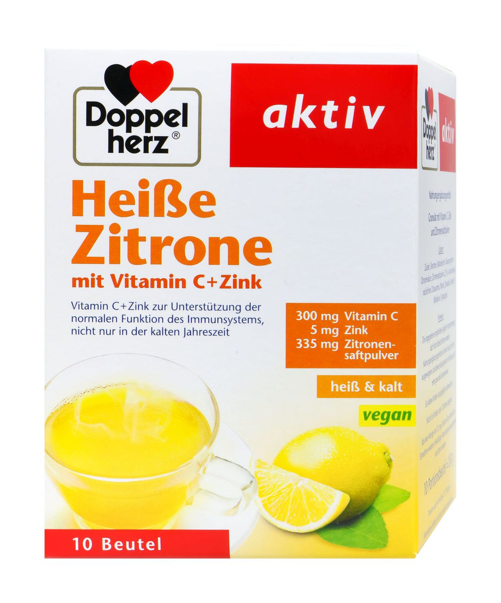 Doppelherz Heiße Zitrone Vitamin C + Zink, 10 er