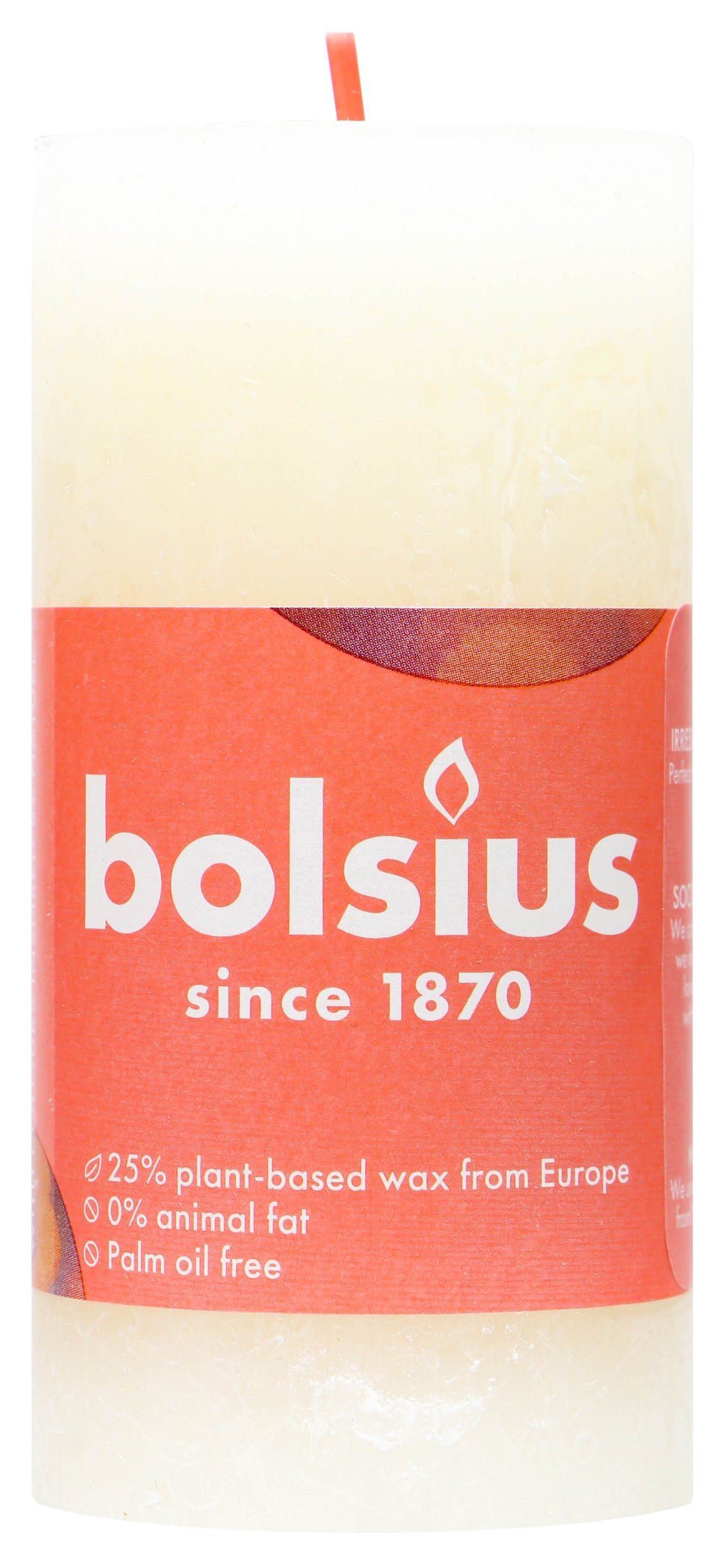 Bolsius Stumpenkerze Rustik Soft Pearl, 100 x 50 mm