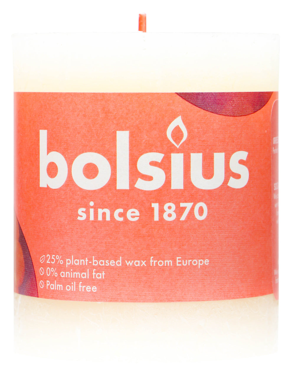 Bolsius Stumpenkerze Rustik Soft Pearl, 80 x 68 mm