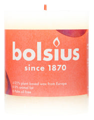 Bolsius Stumpenkerze Rustik Soft Pearl, 80 x 68 mm