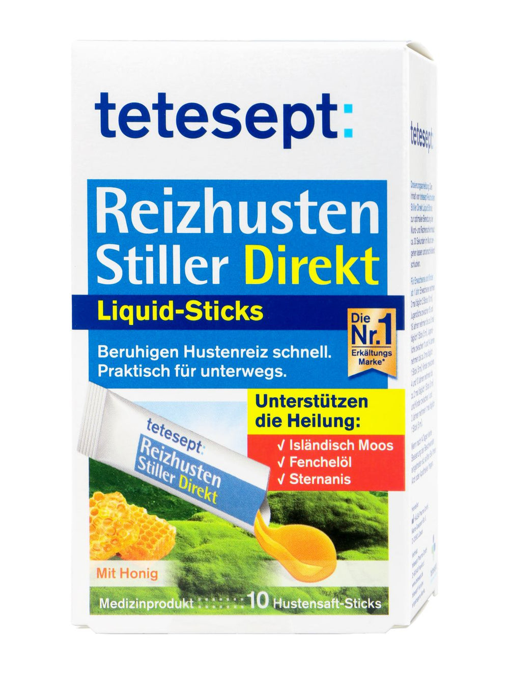 Tetesept Reizhusten Stiller Direkt Liquid Sticks, 10 er