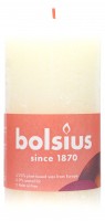 Bolsius Stumpenkerze Rustik Soft Pearl, 130 x 68 mm