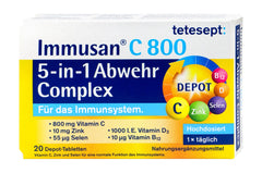 Tetesept Immusan C 800 5-in-1 Abwehr Complex Tabletten, 20 er