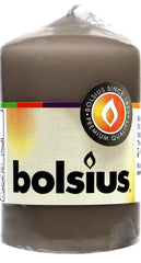 Bolsius Stumpenkerze warmes grau, 80 x 48 mm