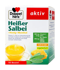 Doppelherz Heißer Salbei + Honig + Menthol, 10 er