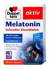 Doppelherz Melatonin Schneller Einschlafen hochdosiert, 40 er