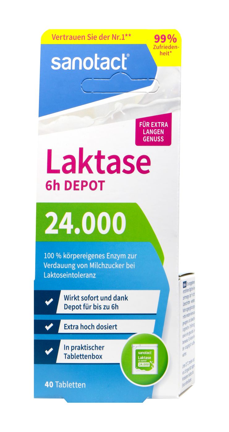 Sanotact Laktase 22.000 Depot Kapseln, 40 er