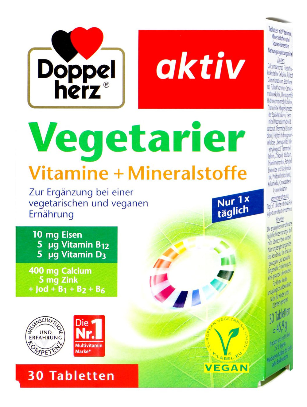 Doppelherz Vegetarier Vitamin und Mineralstoffe, 30 er