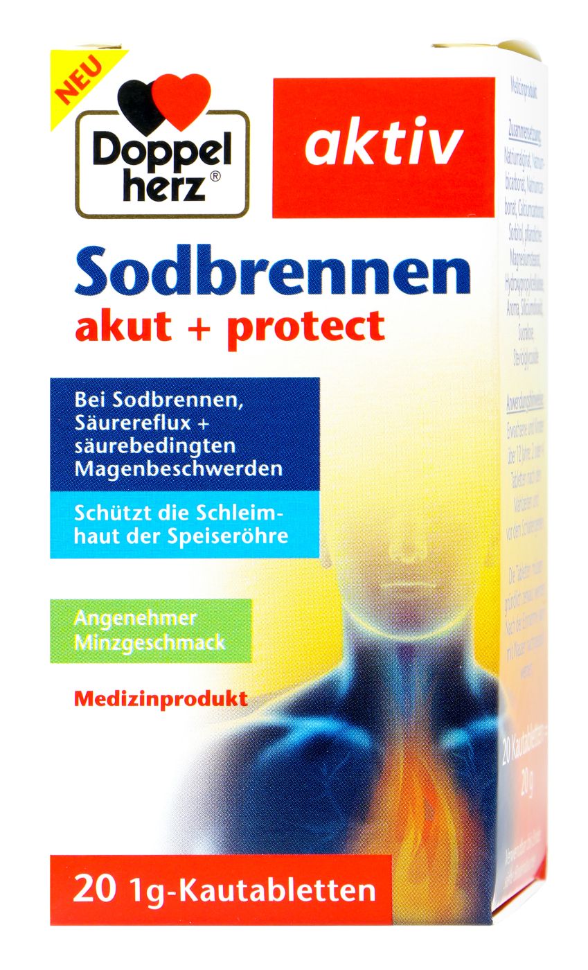 Doppelherz Sodbrennen Akut und Protect Kautabletten, 20 er