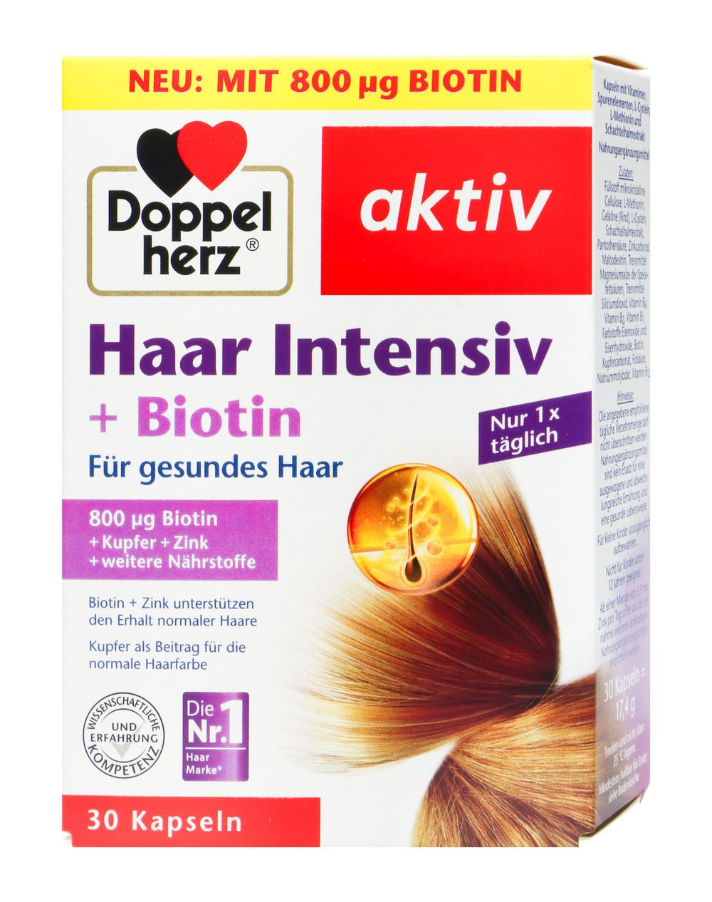 Doppelherz Haar Intensiv und Biotin Kapseln, 30 er