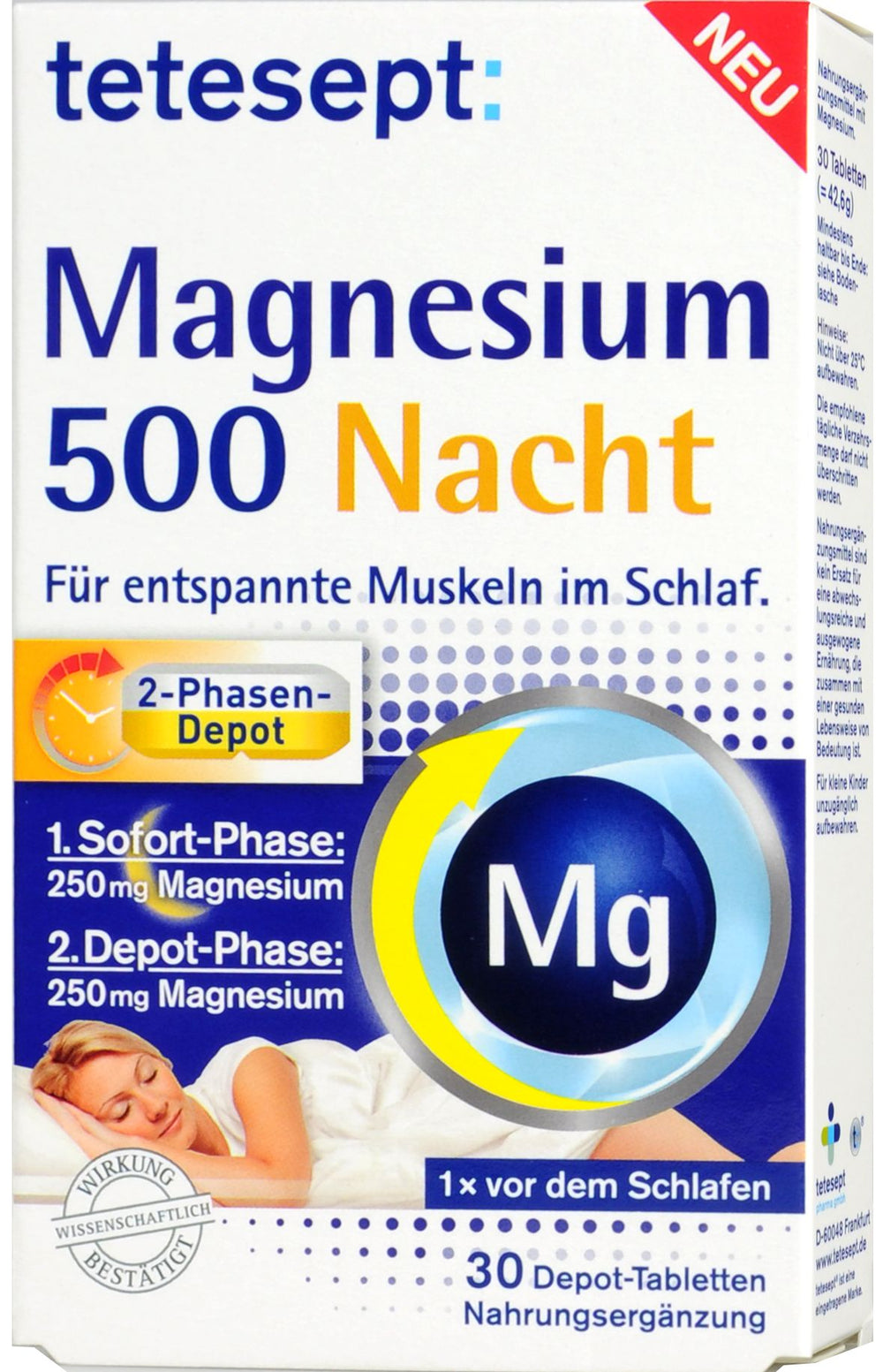 Tetesept Magnesium 500 Nacht, 30 er