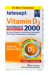 Tetesept Vitamin D3 2000, 50 er