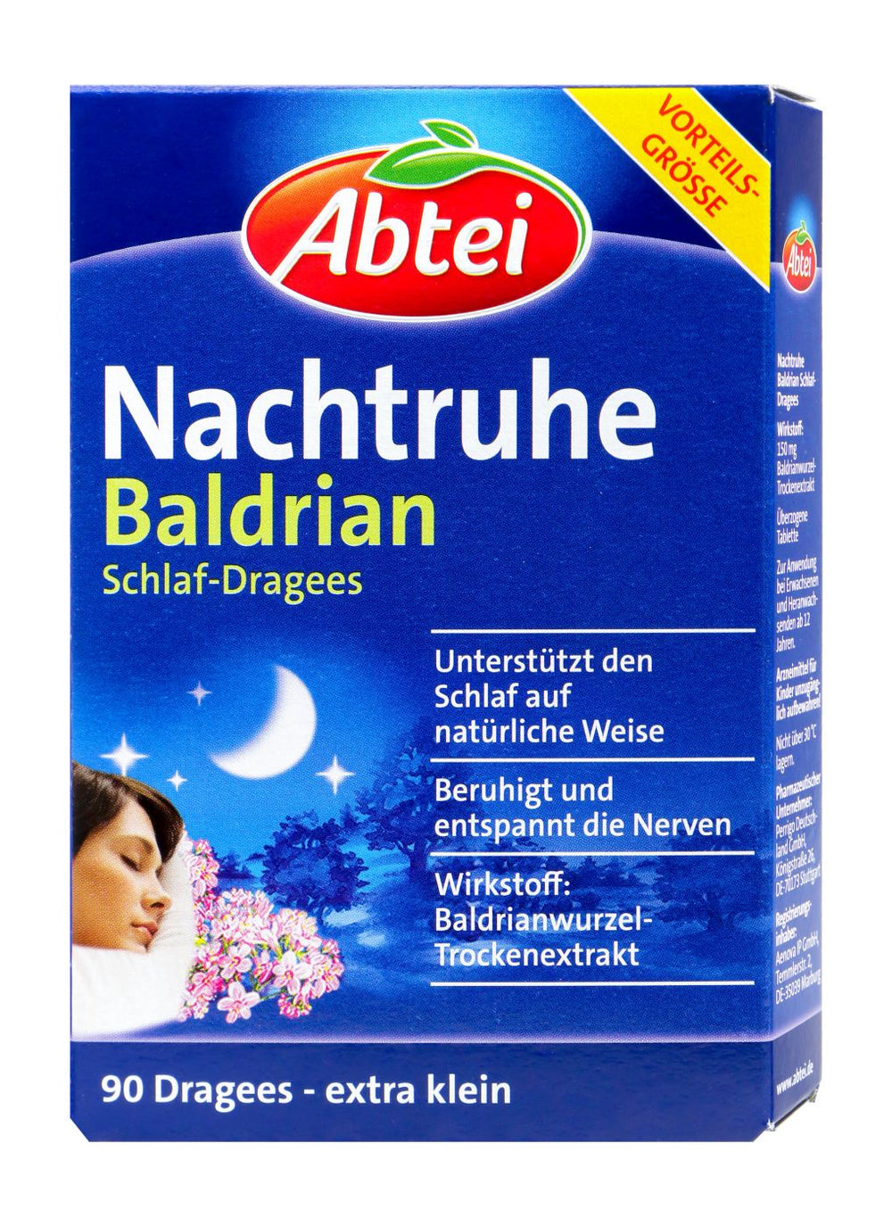 Abtei Nachtruhe Baldrian Schlaf-Dragees, 90 er