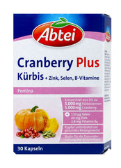 Abtei Cranberry Kürbis Plus Zink+Selen+B-Vitamine, 30 er
