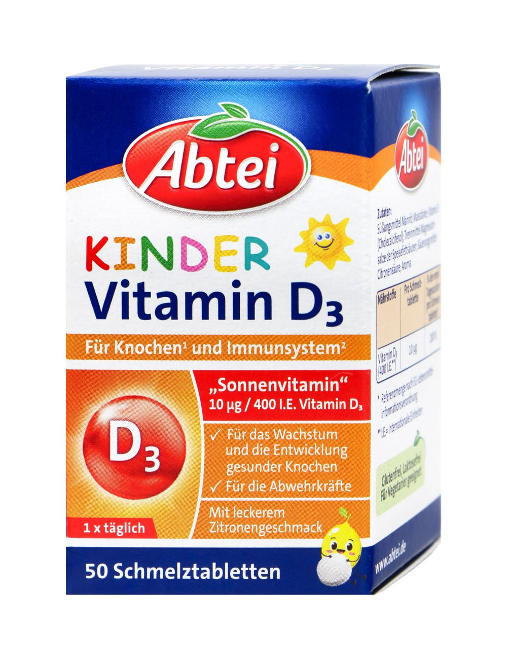 Abtei Vitamin D3 Kinder, 50 er
