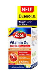 Abtei Vitamin D3 3000, 75 er