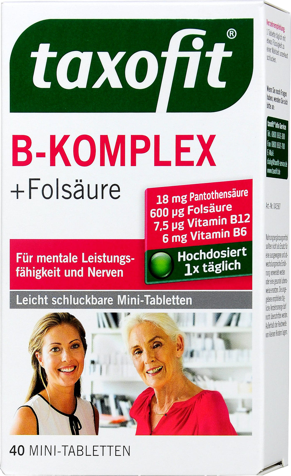 Taxofit B-Komplex Forte + Folsäure Mini-Tabletten, 40 er