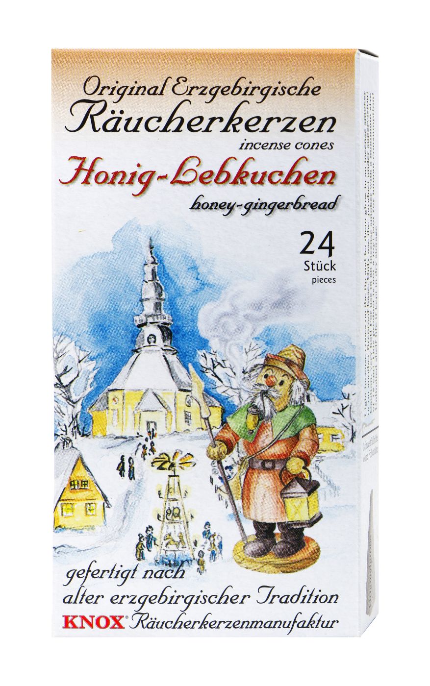 Knox Original Erzgebirgische Räucherkerzen Honig-Lebkuchen, 24 er