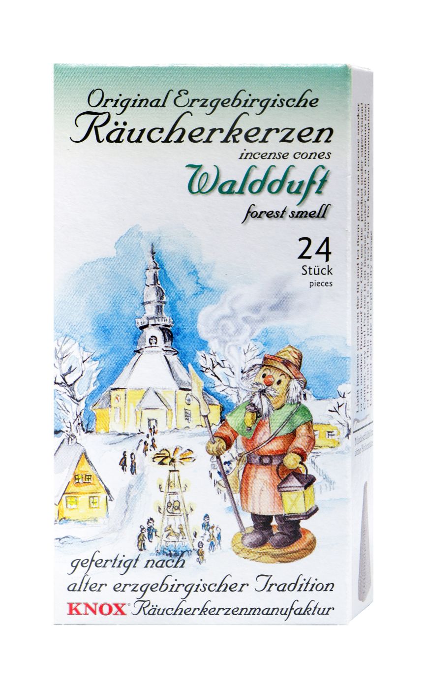 Knox Original Erzgebirgische Räucherkerzen Waldduft, 24 er