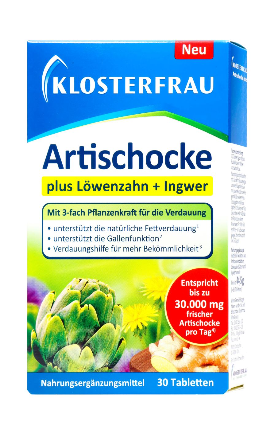 Klosterfrau Artischocke Plus Verdauungshilfe Leber und Galle, 30 er