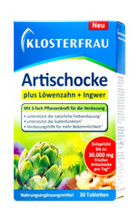 Klosterfrau Artischocke Plus Verdauungshilfe Leber und Galle, 30 er