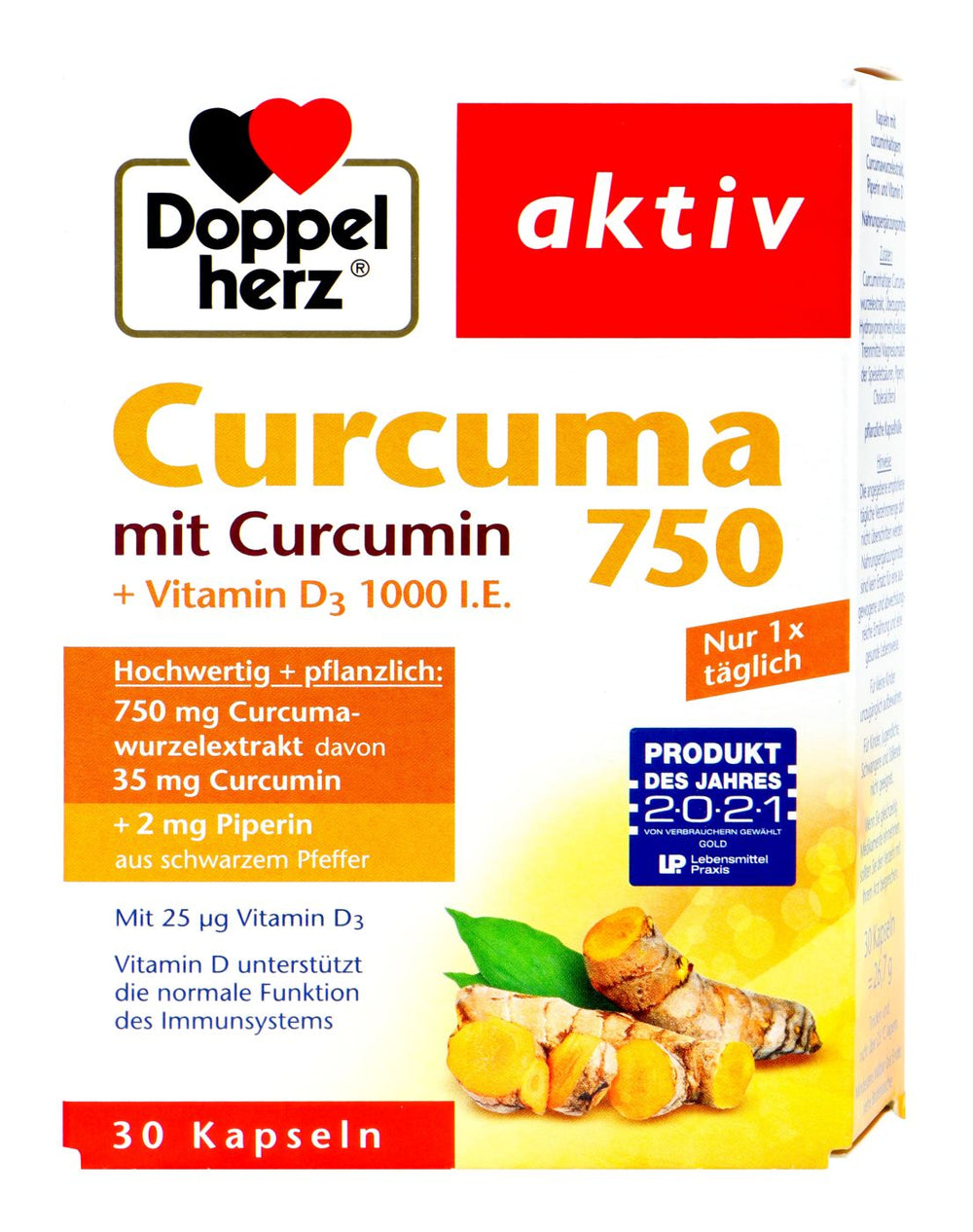 Doppelherz Curcuma 750 Kapseln, 30 er