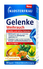 Klosterfrau Gelenke Weihrauch + Curcuma + Hanföl, 30 er
