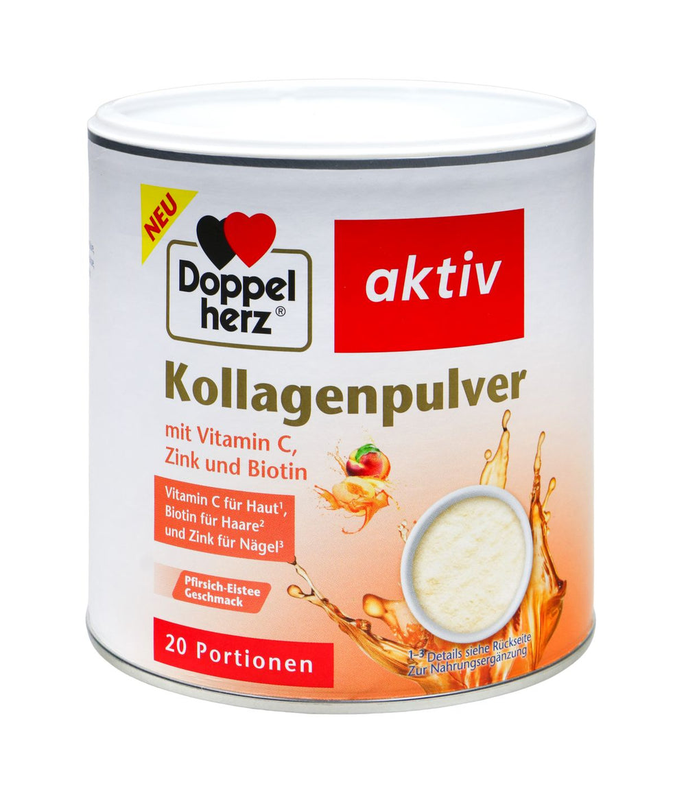 Doppelherz Kollagenpulver Pfirs.-Eistee Vitam.C,Zink+Biotin, 150 g