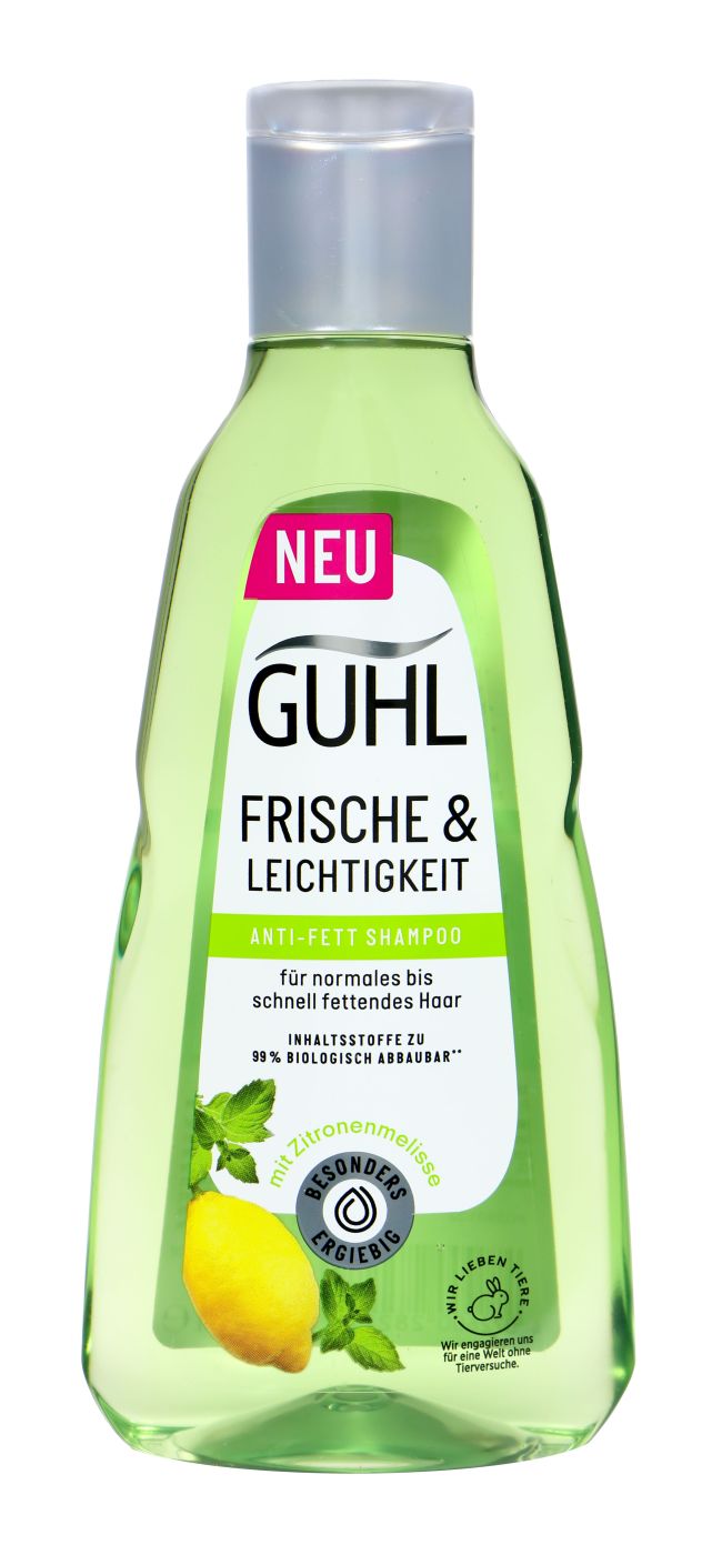 Guhl Shampoo Frische & Leichtigkeit Anti-Fett Yuzu Zitrus, 250 ml