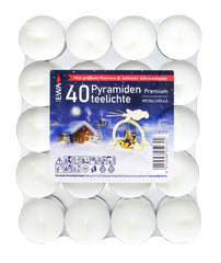 Pyramiden Teelicht Premium, 40 er